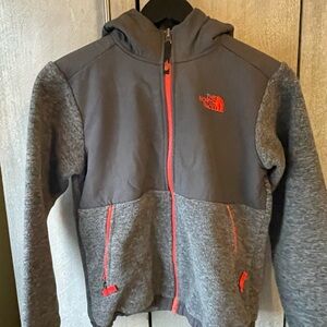 The North Face Kids Charcoal and Red Hoodie